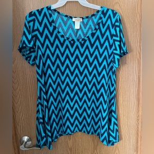 Lavish Blue Striped Blouse